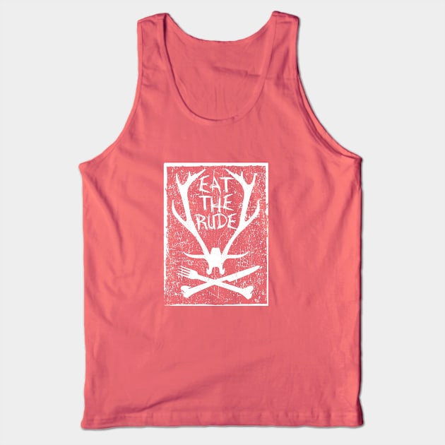 Eat The Rude - Hannibal (White) Tank Top by knolaust